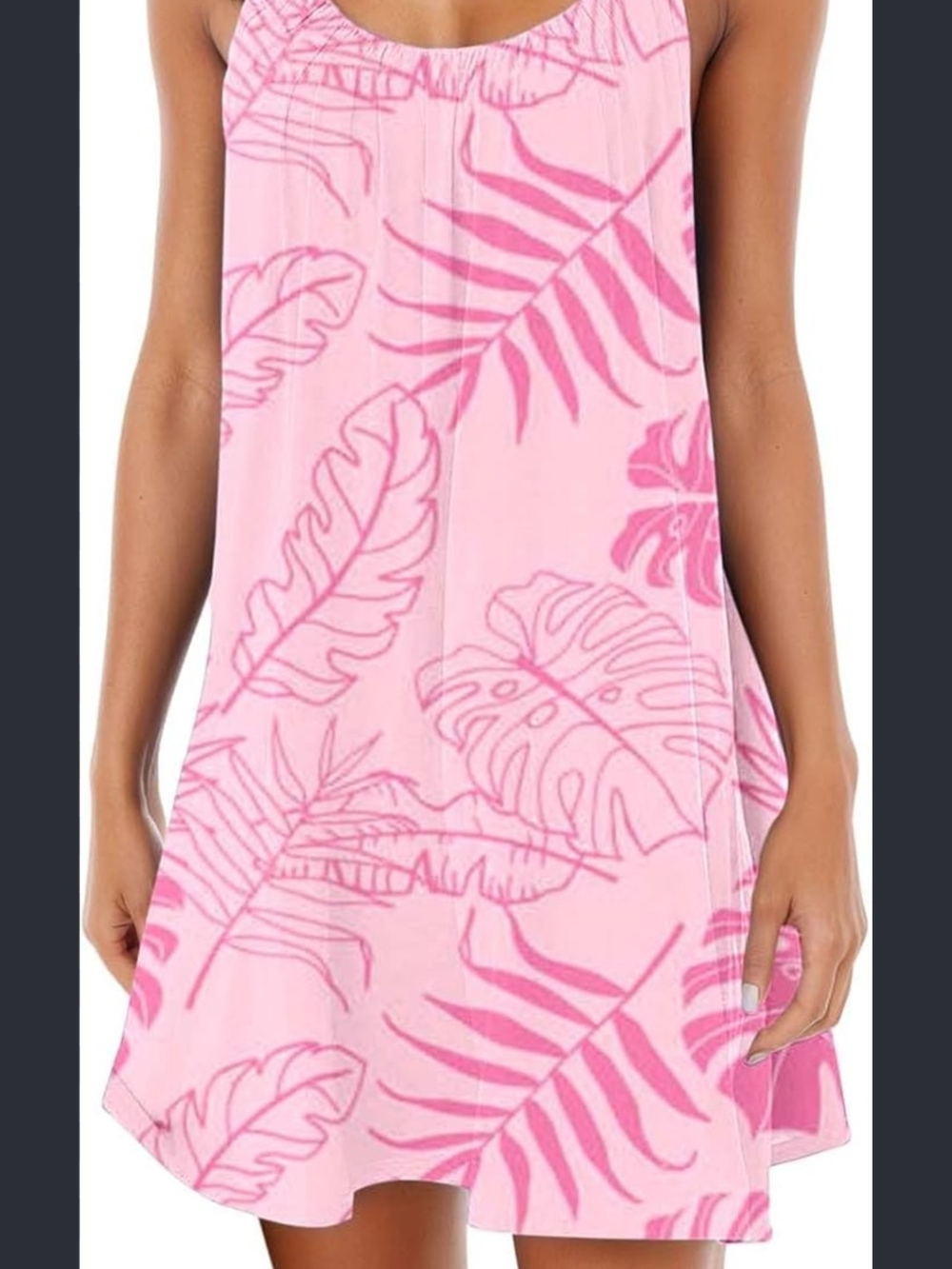 Tommy Bahama Pink Tropical Leaf Chemise